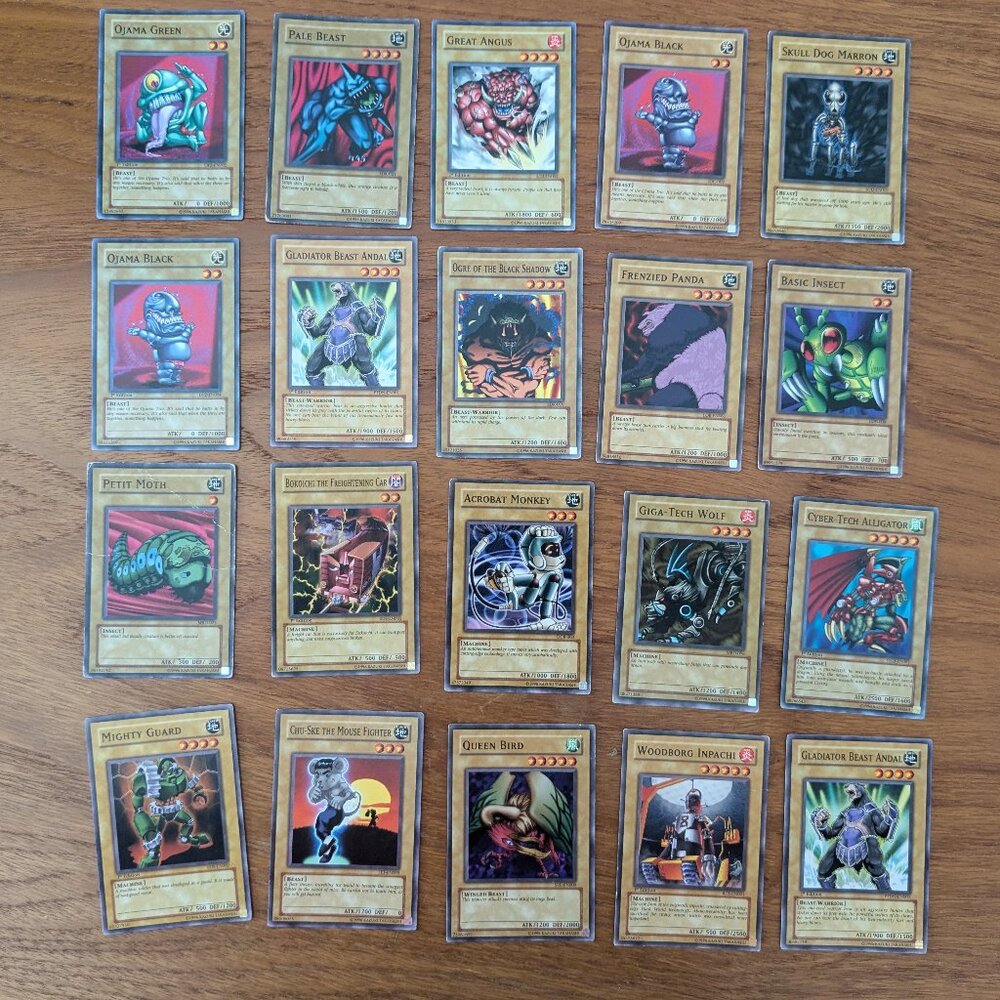 Vintage Yu-Gi-Oh! Card Lot (20 Cards) - Early Monster Sets - Rare Silver YuGiOh!